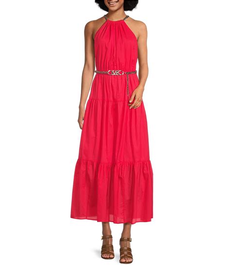 michael kors kettenkleid|michael kors chain halter dress.